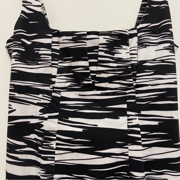 Calvin Klein black white dress bodycon sleeveless stretch flattering pencil 10 - Picture 5 of 13
